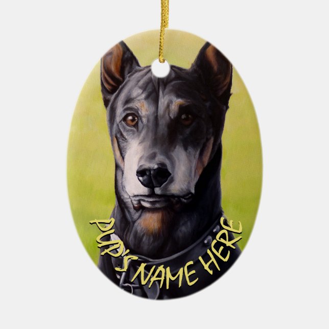 Decoración de perro personalizada con adornos de d (Frente)