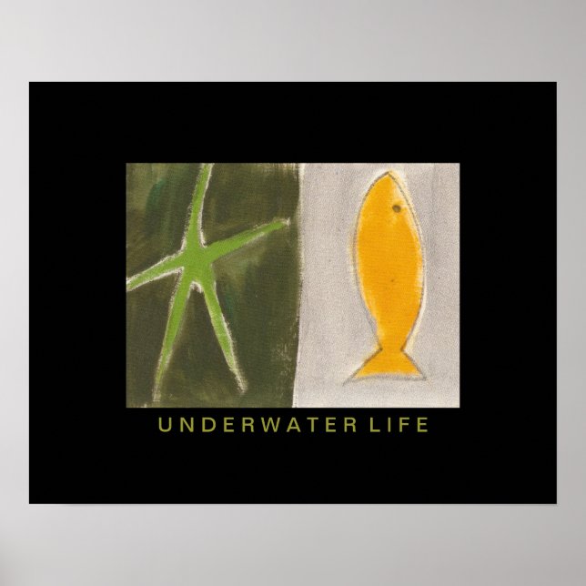 decoración de pintura de pescado en las paredes (Frente)