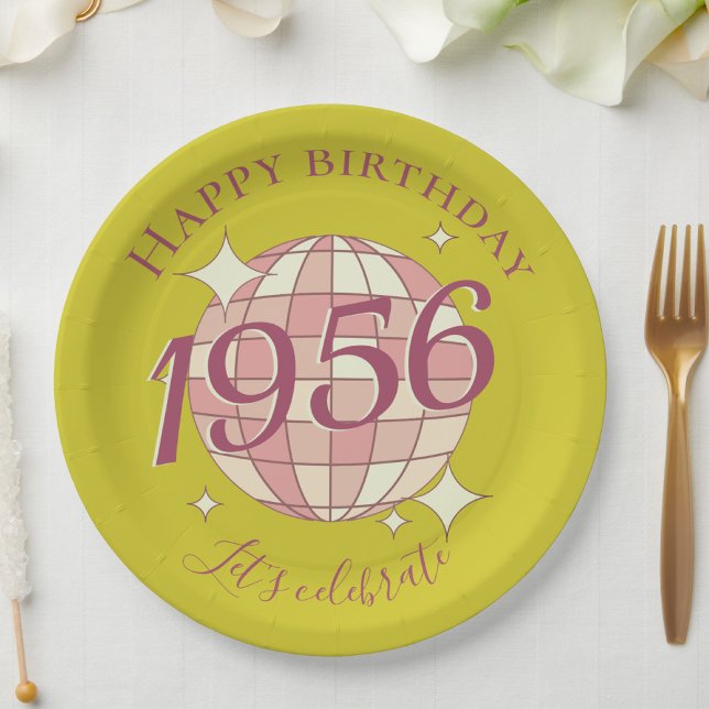 Decoración de plato de papel para cumpleaños 70 de (Subido por el creador)