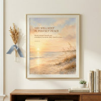 Decoración de playa de Isaías 26:3 Paz Perfecta Fe