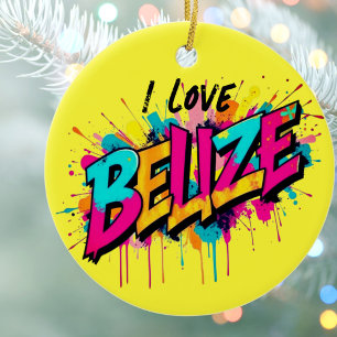 Decoración de recuerdos de los grafitis de Belice