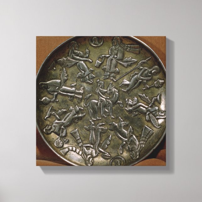 Decoración de relieve de platos que representan a  (Anverso)