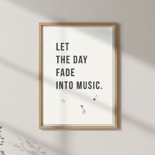 Decoración de Tarde Tranquila. Póster Minimalista