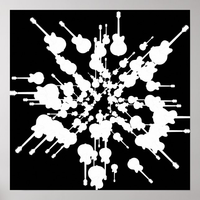 decoración de temática musical en blanco y negro (Frente)