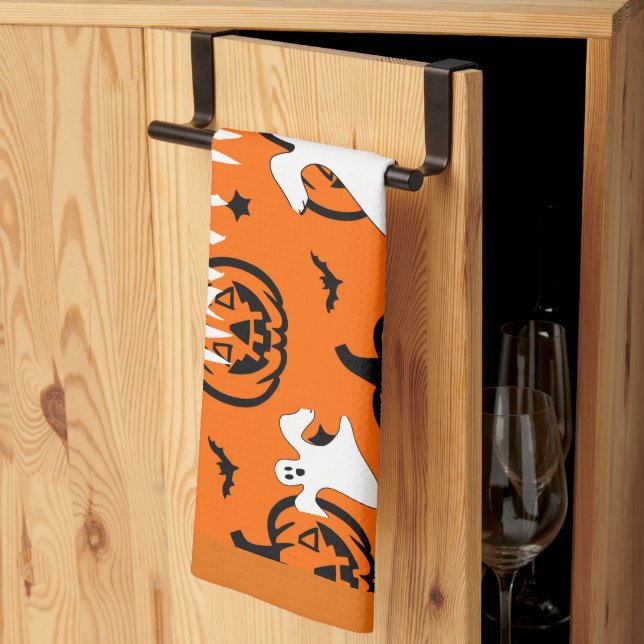 Decoración de toallas de cocina festiva de Hallowe (Pliegue de tercios)