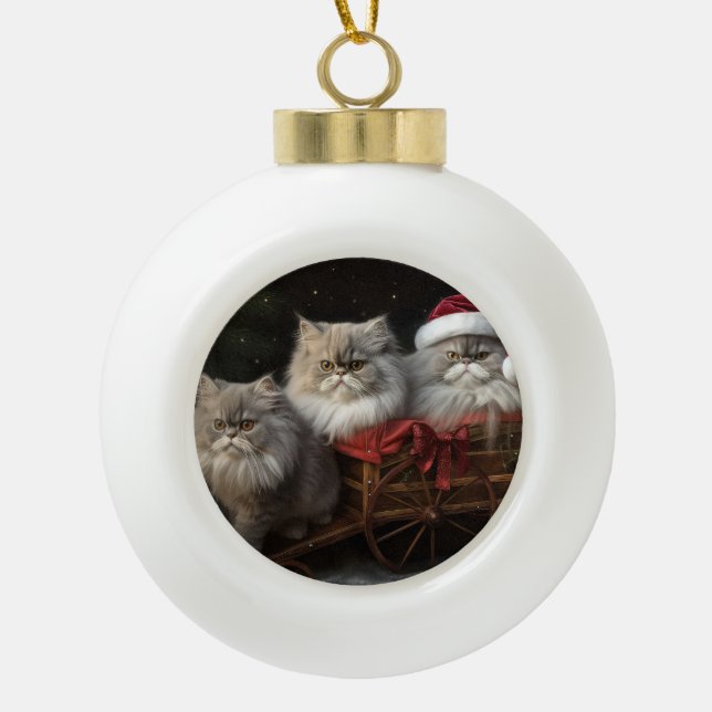 Decoración de un gato persa con Navidades Snowy Sl (Anverso)