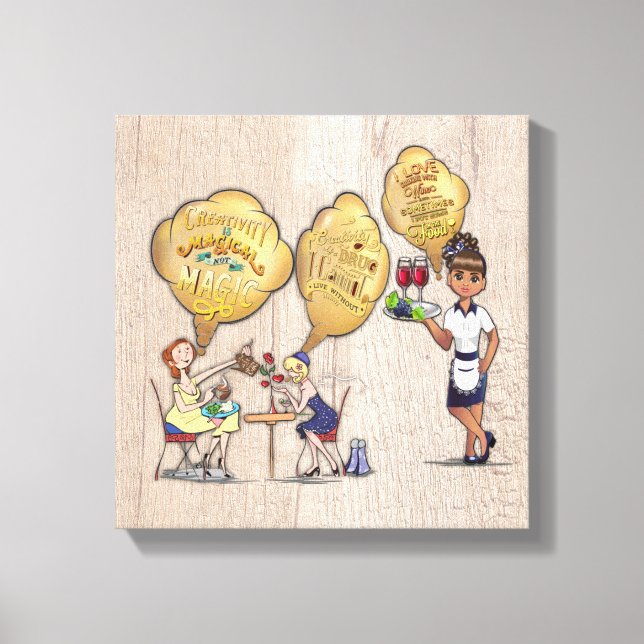 Decoración de una pequeña cafetería (Anverso)