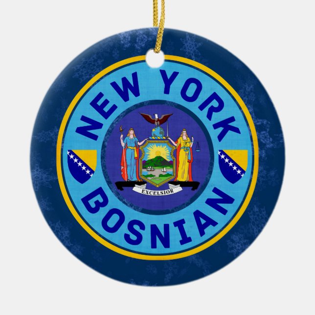 Decoración de vacaciones bosnio-americanas de Nuev (Frente)