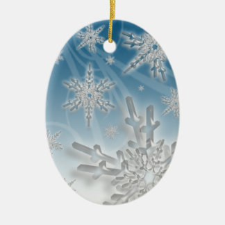 Decoración de vacaciones de fondo azul con copo de