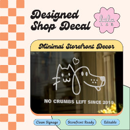 Decoración de vinilo para ventana de tienda de mas