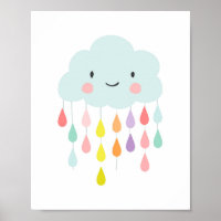 Decoración de vivero en la nube Lluvia habitación 
