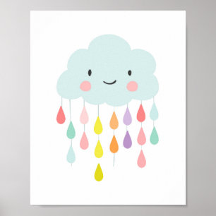 Decoración de vivero en la nube Lluvia habitación 