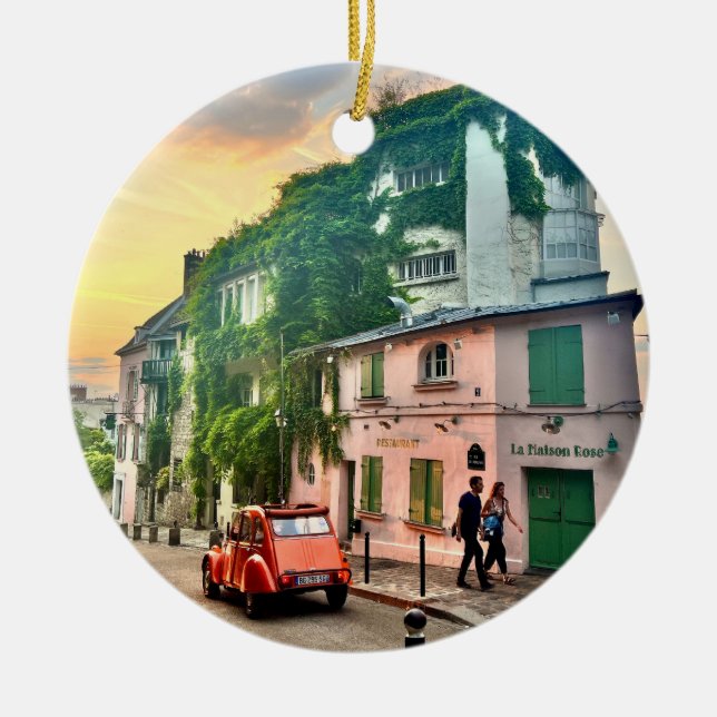 Decoración del árbol de Navidad del atardecer de P (Frente)