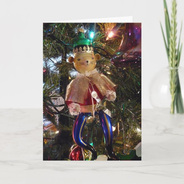 Decoración del cascanueces del navidad y tarjeta (Anverso)