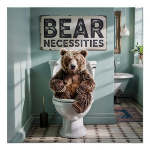 Decoración del cuarto de baño divertido estampado 