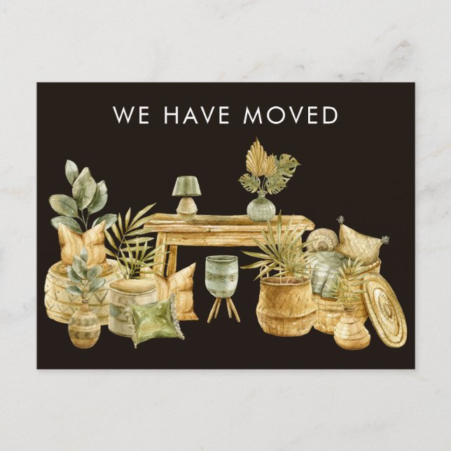 Decoración del hogar Boho Nueva Invitación de movi (Anverso)