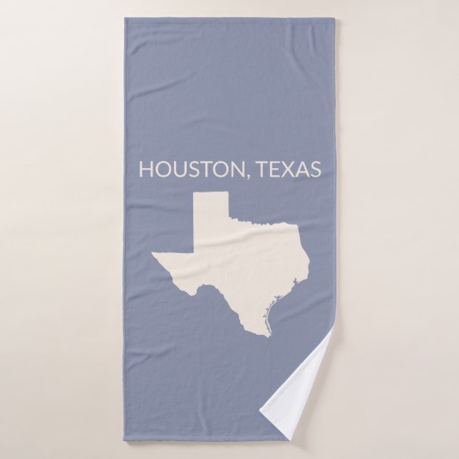Decoración del hogar del mapa del estado de Texas (Toalla de baño)