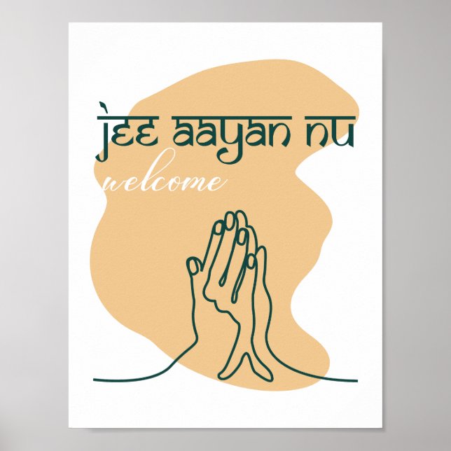 Decoración del hogar - Poster "Jee Aayan Nu" (Bien (Frente)
