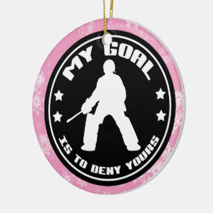 Decoración del navidad del hockey hierba, portero