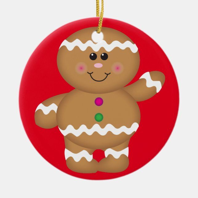 Decoración del navidad del hombre de pan de (Frente)