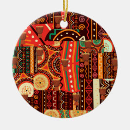 Decoración del patrón tribal del Kente negro afric