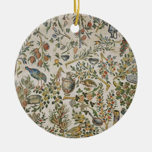 Decoración del techo con las flores y los pájaros (Frente)