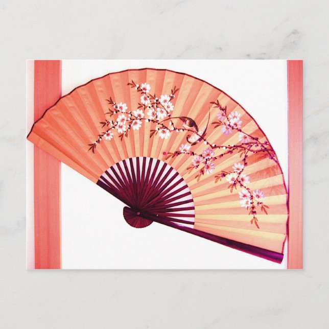 Decoración del ventilador japonés - postal (Anverso)