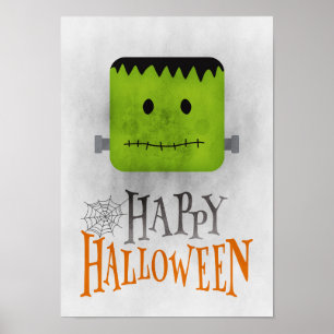 Decoración divertida de Halloween - Poster Grunge