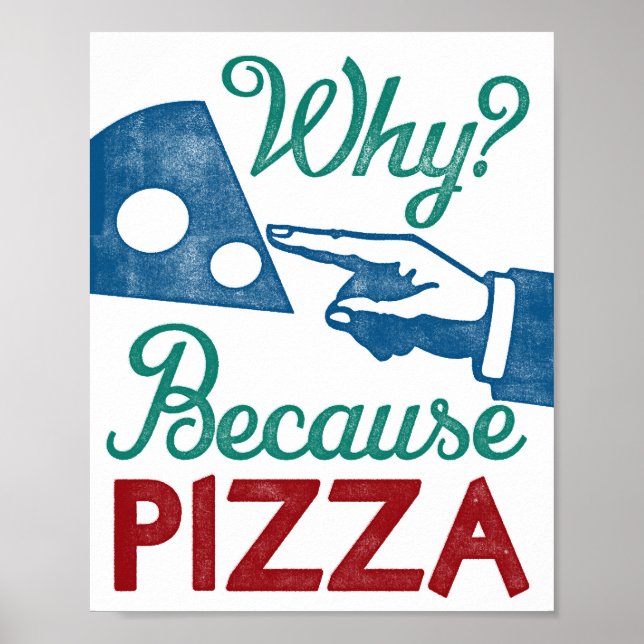Decoración divertida de Poster de Pizza en cocina  (Frente)