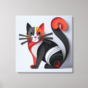 Decoración elegante de la pared del gato