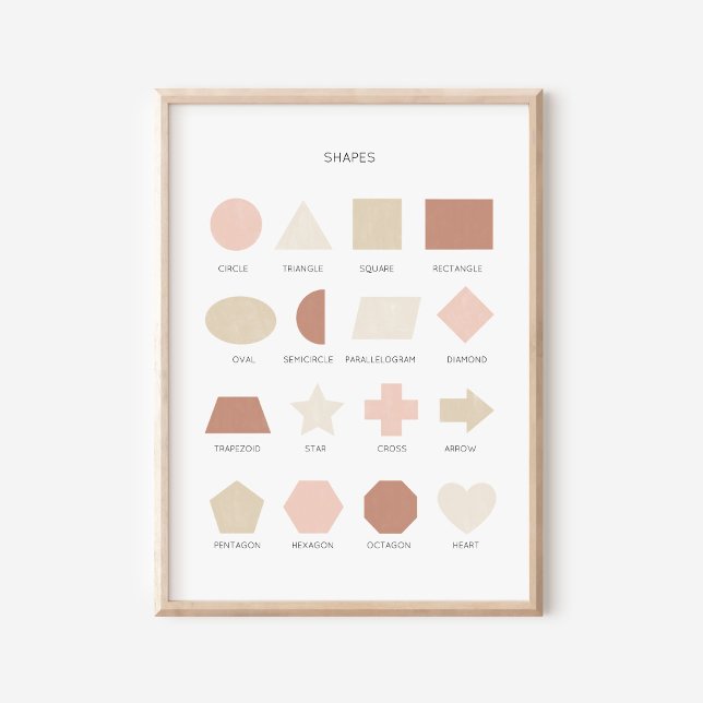 Decoración en aula de formas acuarelas rosas (Subido por el creador)