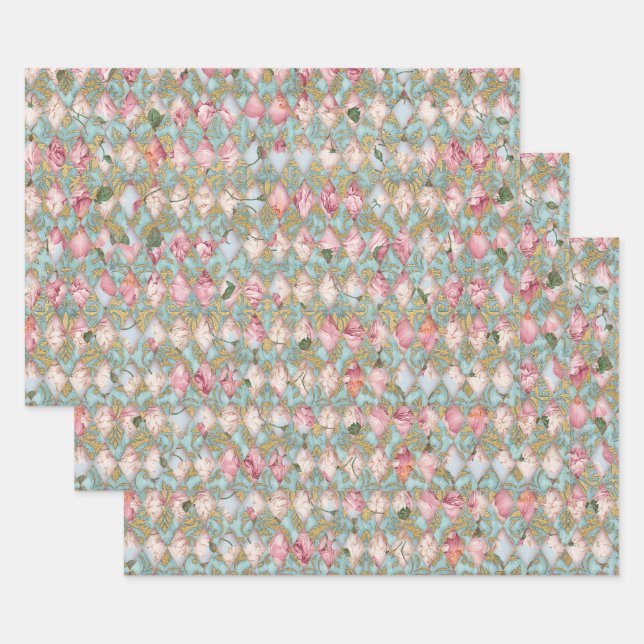 DECORACIÓN FLORAL CONTEMPORÁNEA PAPEL DECORATIVO (Set)