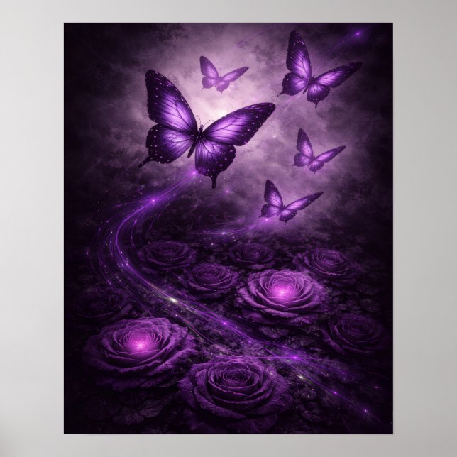 Decoración floral gótica de flor oscura (Frente)