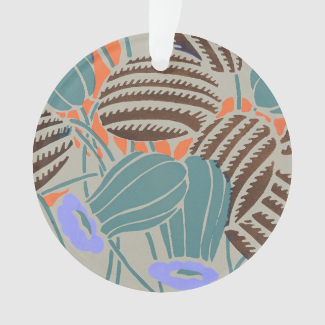 Decoración floral moderna boho azul teal y lavanda (Anverso)