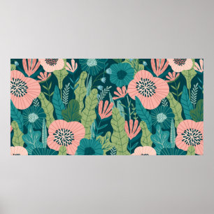 Decoración floral sin fisuras, decoración interior