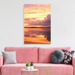 Decoración fotográfica al atardecer sobre el agua 