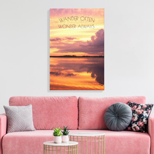 Decoración fotográfica al atardecer sobre el agua  (Insitu (Sala de estar))