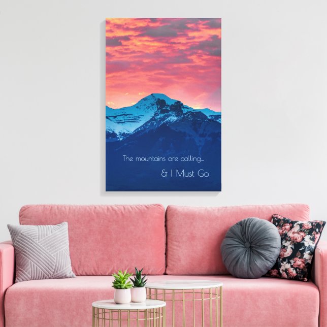 Decoración fotográfica al atardecer sobre montañas (Insitu (Sala de estar))