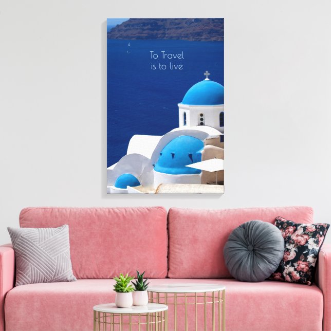 Decoración fotográfica de Grecia con cita (Insitu (Sala de estar))