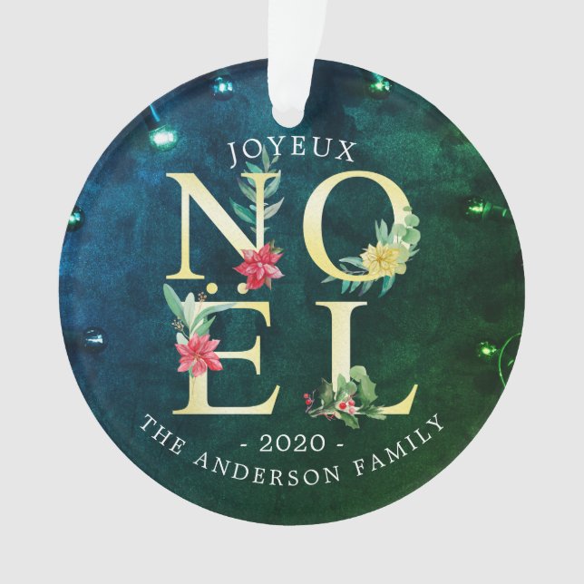 Decoración fotográfica de Joyeux Noel Merry Christ (Anverso)