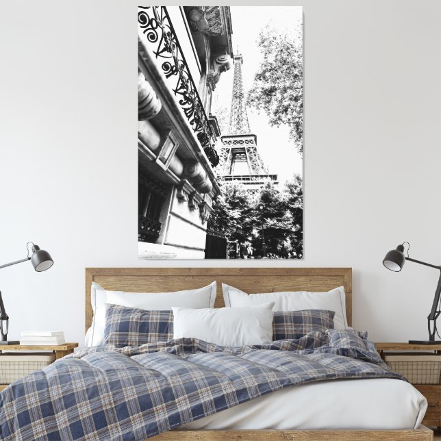 Decoración fotográfica de París en blanco y negro (Insitu(Dormitorio))