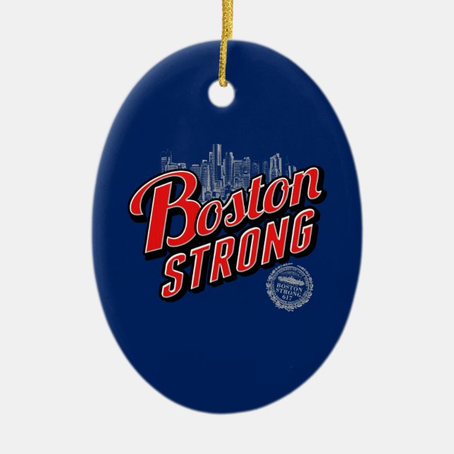 Decoración fuerte de Boston en rojo y azul (Frente)