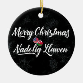 Decoración galesa de vacaciones bilingües en Estad