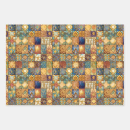 DECORACIÓN GEOMÉTRICA EXÓTICA PAPEL DECORATIVO