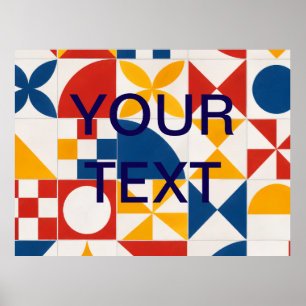 Decoración geométrica TEXTO PERSONALIZADO