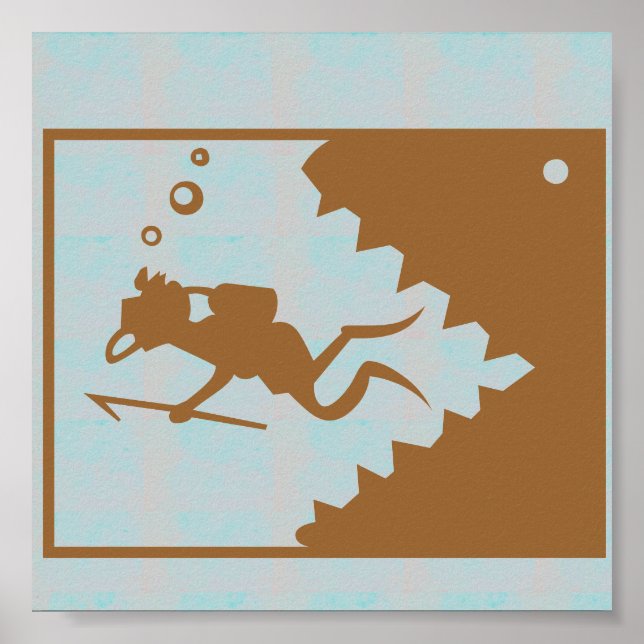 Decoración gráfica SHARK TEETH y Diver (Frente)