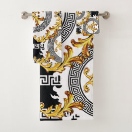 Decoración griega de oro negro
