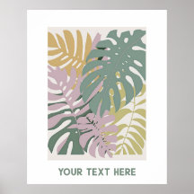 Decoración hawaiana hojas de monstera | PERSONALIZ