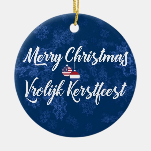 Decoración holandesa de vacaciones bilingües (Frente)