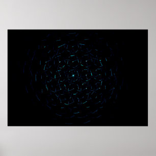 Decoración luminosa en el espacio oscuro
